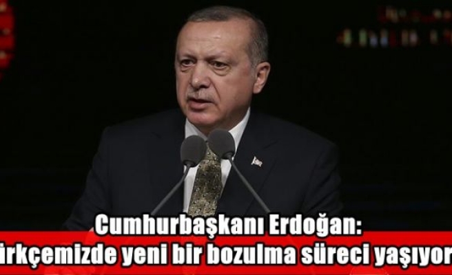 Cumhurbaşkanı Erdoğan: Türkçemizde yeni bir bozulma süreci yaşıyoruz