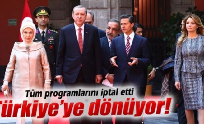 Cumhurbaşkanı Erdoğan Türkiye’ye dönüyor