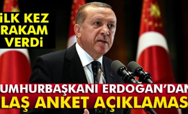 Cumhurbaşkanı Erdoğan'dan Anket Açıklaması