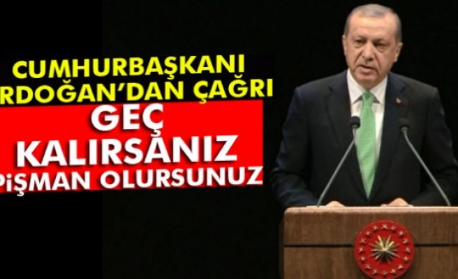 Cumhurbaşkanı Erdoğan'dan iş adamlarına çağrı