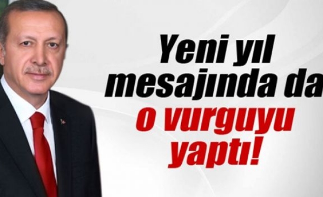 Cumhurbaşkanı Erdoğan'dan yeni yıl mesajı