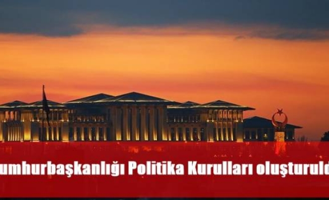 Cumhurbaşkanlığı Politika Kurulları oluşturuldu