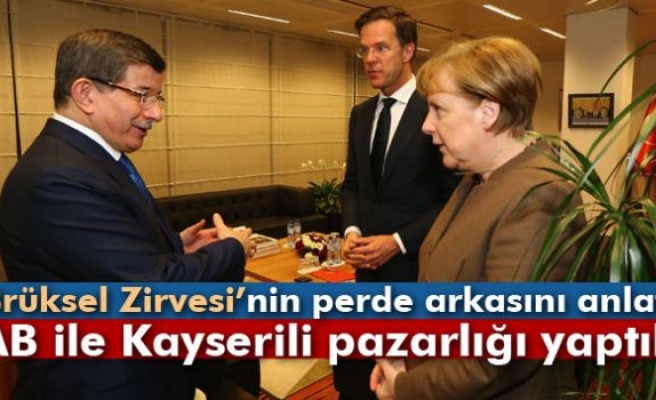 Davutoğlu: 'AB ile Kayserili pazarlığı yaptık'