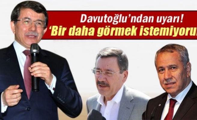 Davutoğlu: Arınç ve Gökçek'i uyardım