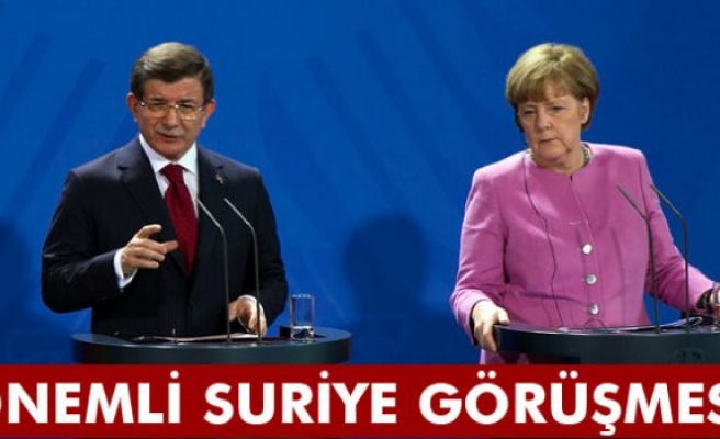 Davutoğlu Merkel ile görüştü