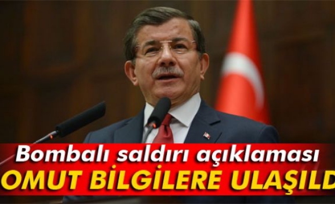 Davutoğlu'ndan bombalı saldırı açıklaması