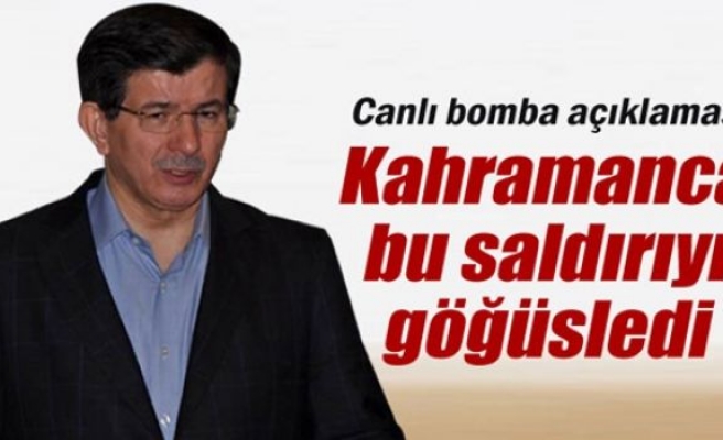 Davutoğlu'ndan canlı bomba açıklaması