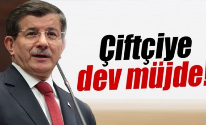 Davutoğlu'ndan çiftçilere müjde!