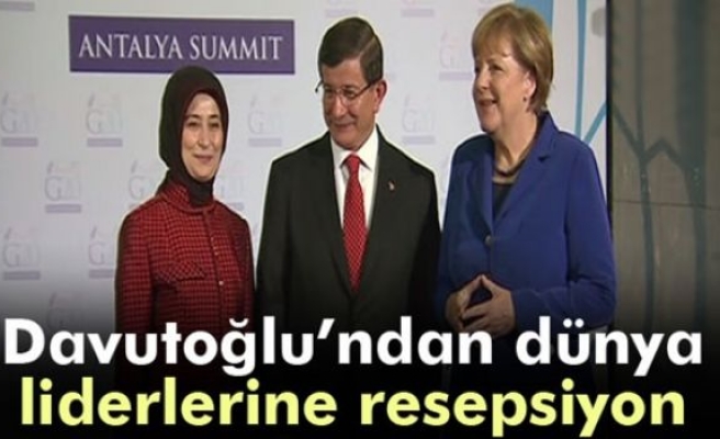 Davutoğlu'ndan dünya liderlerine resepsiyon