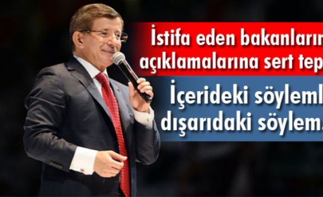 Davutoğlu’ndan istifa eden bakanlar açıklaması