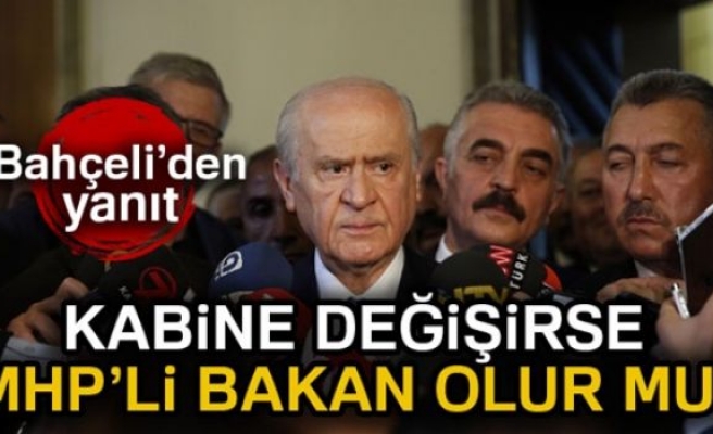 Devlet Bahçeli'den MHP'li Bakan İddialarına Cevap