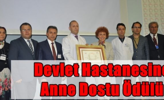 Devlet Hastanesine Anne Dostu Ödülü