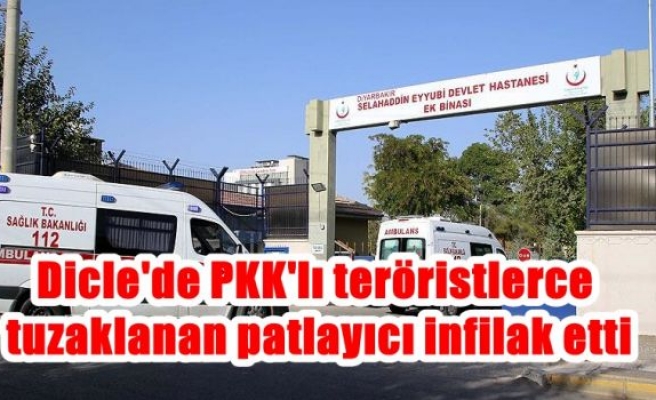 Dicle'de PKK'lı teröristlerce tuzaklanan patlayıcı infilak etti