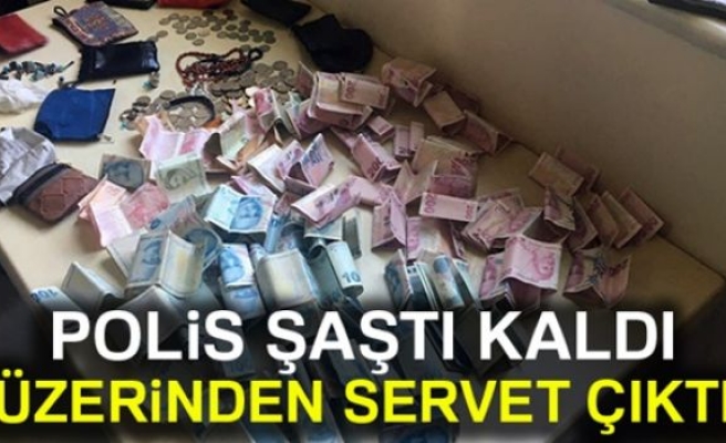 Dilencinin Üzerinden 14 Bin TL Çıktı