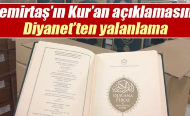 Diyanet Demirtaş’ın açıklamalarını yalanladı