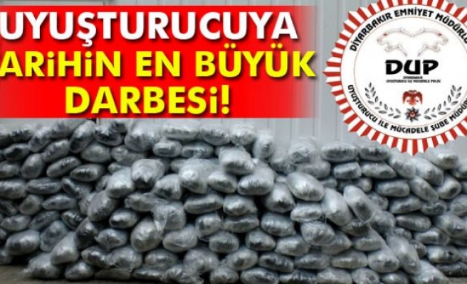 Diyarbakır'da uyuşturucuya tarihin en büyük darbesi vuruldu