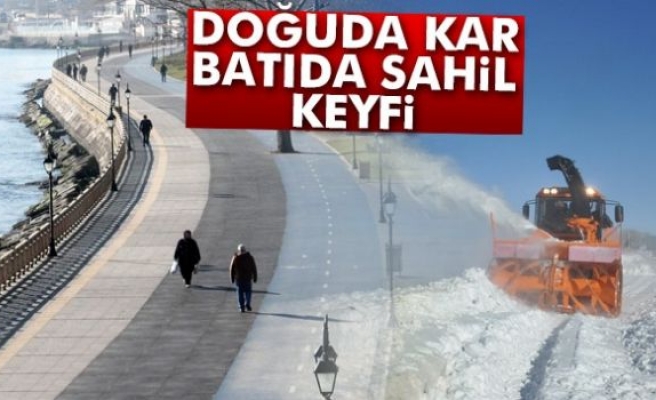 Doğuda kar Batıda sahil keyfi