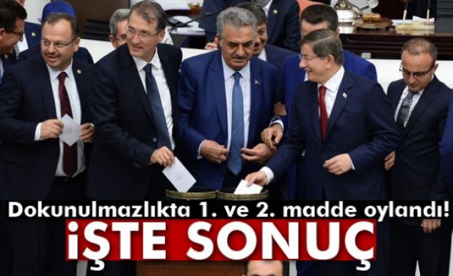 Dokunulmazlıkta 1. ve 2. madde oylandı!