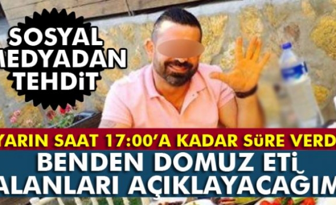 Domuz eti alan kasapları tehdit etti