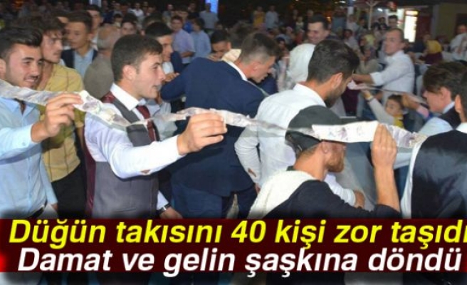 Düğün takısı çifti şaşkına çevirdi