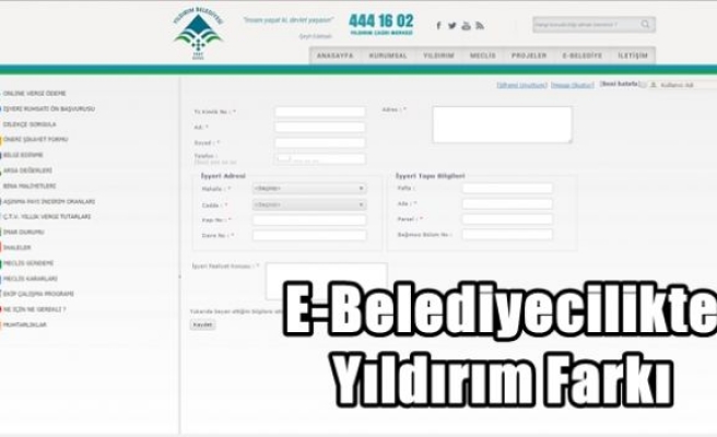 E-Belediyecilikte Yıldırım Farkı