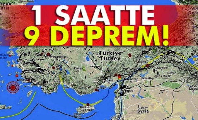 Ege’de 1 saatte 9 deprem