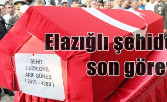 Elazığlı şehide son görev