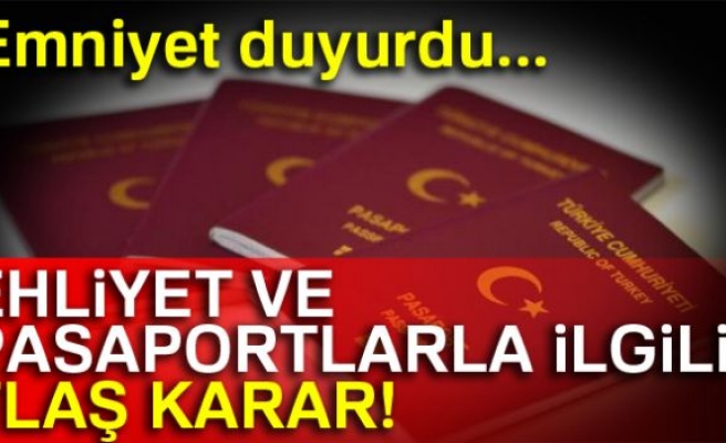 EMNİYET DUYURDU!