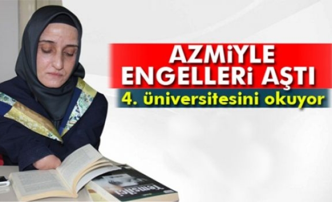 Engelini aştı, 4. üniversitesini okuyor