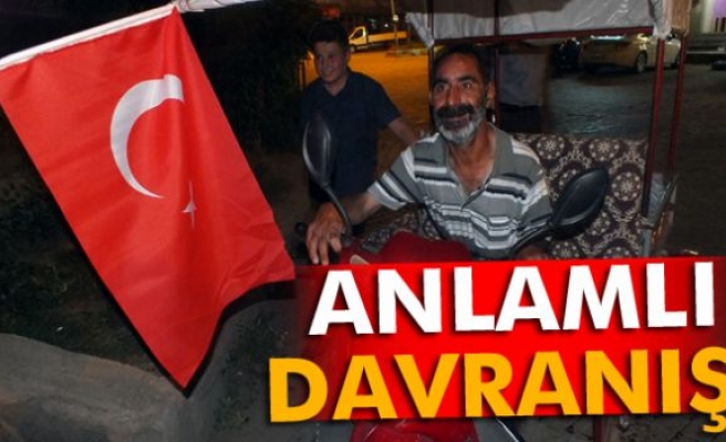 Engelli gençten anlamlı örnek davranış