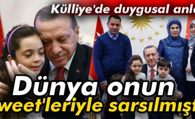 Erdoğan, 7 yaşındaki Suriyeli Bana'yı kabul etti