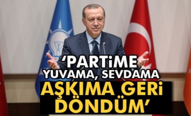 Erdoğan AK Parti'ye Döndü