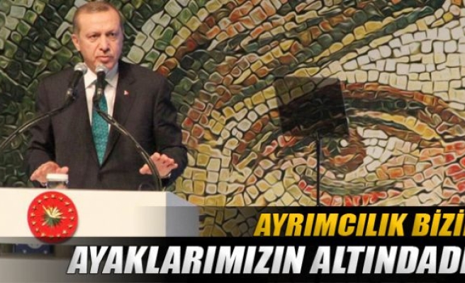 Erdoğan: ‘Ayrımcılık bizim ayaklarımızın altındadır’