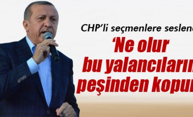 Erdoğan: 'Bu yalancıların peşinden kopun'