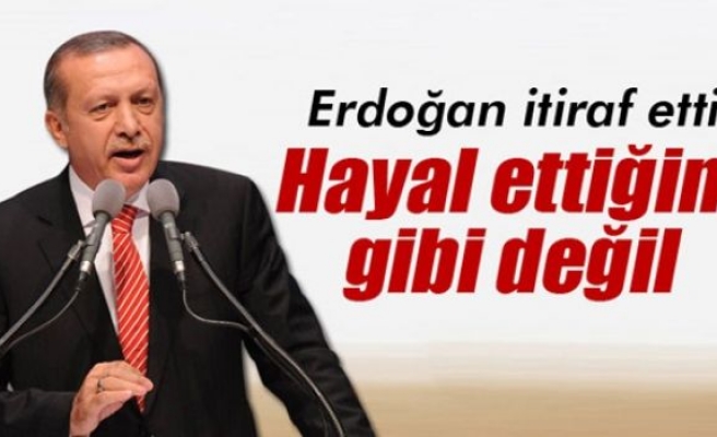 Erdoğan: 'Hayal ettiğim gibi değil'