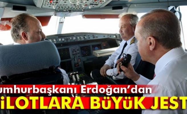 Erdoğan, kokpitte ‘Dünya Pilotlar Günü’nü kutladı