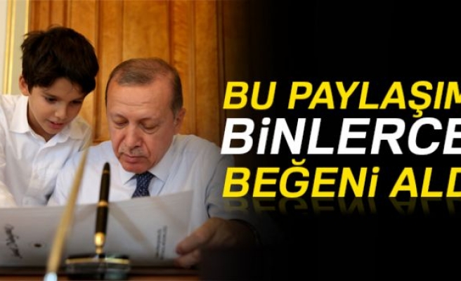 Erdoğan sosyal medyadan paylaştı