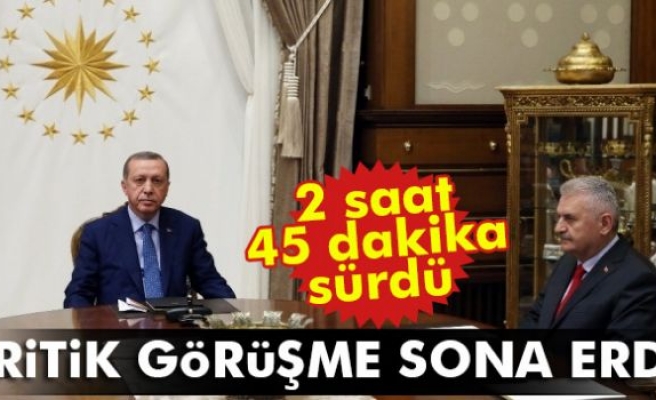 Erdoğan-Yıldırım görüşmesi sona erdi