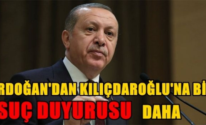 Erdoğan'dan Kılıçdaroğlu'na bir suç duyurusu daha!