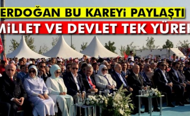 Erdoğan'dan protokol fotoğrafı