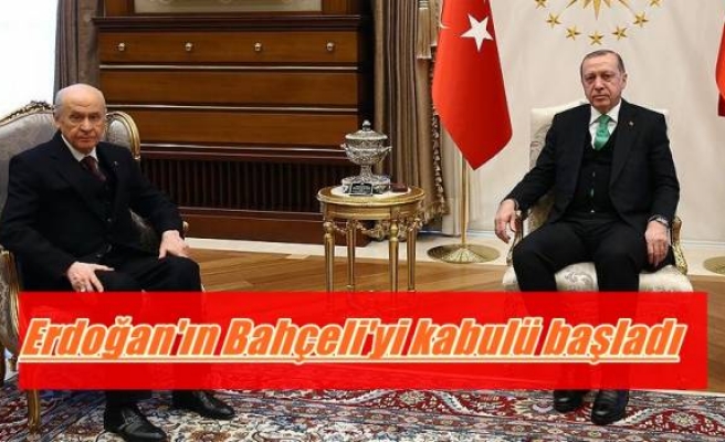 Erdoğan'ın Bahçeli'yi kabulü başladı