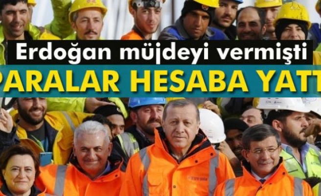 Erdoğan'ın işçilere söz verdiği ikramiyeler dağıtıldı