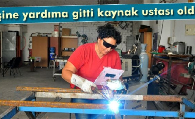 Eşine yardıma gitti usta oldu