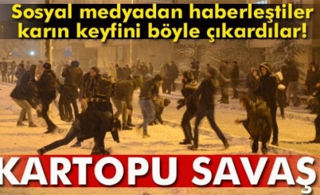 Eskişehir'de kar topu savaşı