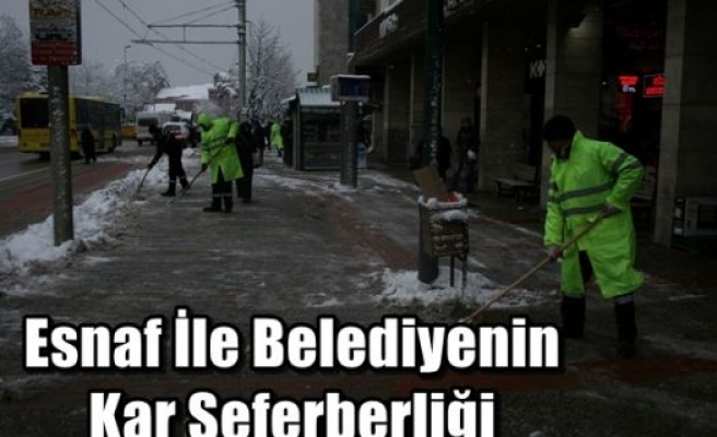 Esnaf İle Belediyenin Kar Seferberliği