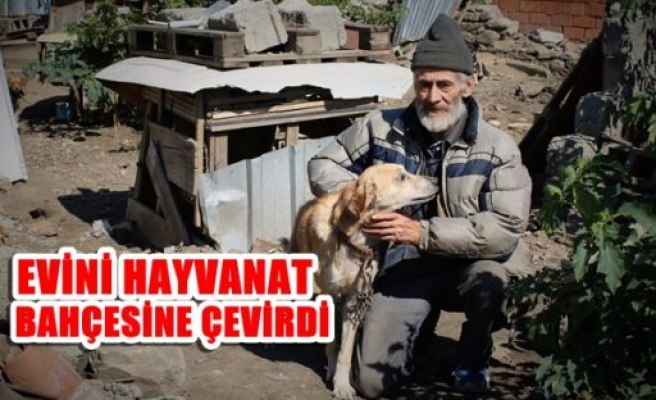 Evini hayvanat bahçesine çevirdi