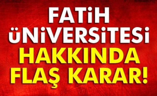 Fatih Üniversitesi'ne kayyum atandı