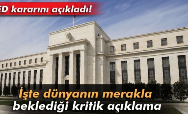 FED faiz oranını değiştirmedi