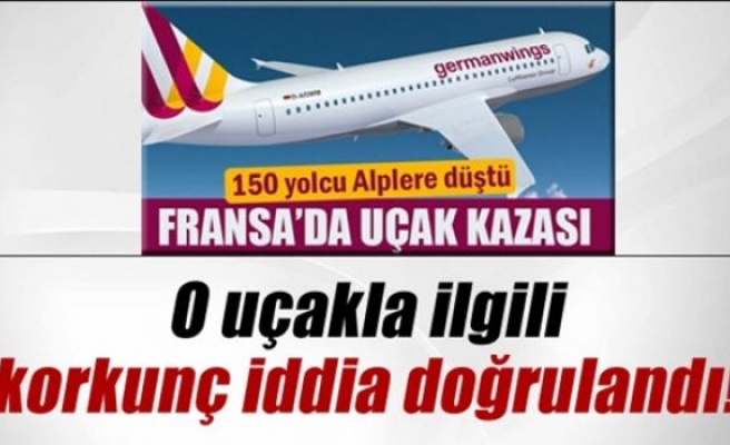 Fransa'daki yolcu uçağı kasten düşürüldü