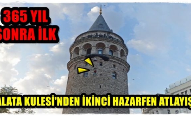 Galata Kulesi'nden ikinci Hezarfen atlayışı